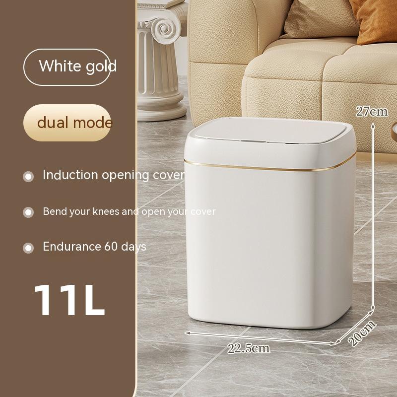 Smart Trash Can With Lid For Bedroom And Living Room White Gold Battery   E069d9d6 0d75 4798 9e3a 8159111e4d9c Trans 